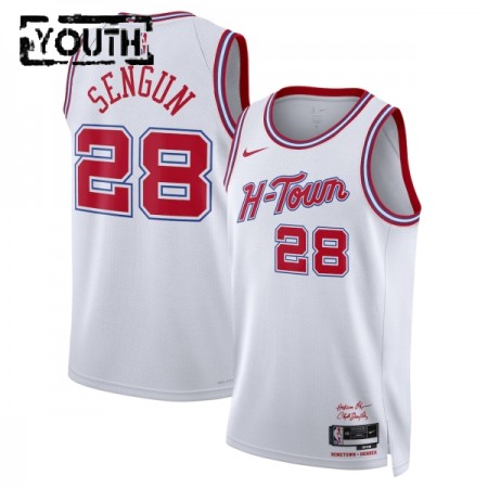 Dres Houston Rockets Alperen Sengun Nike 2025-26 City Edition Bijela Swingman - Dječji Dres Houston Rockets Alperen Sengun Nike 2025-26 City Edition Bijela Swingman - Dječji